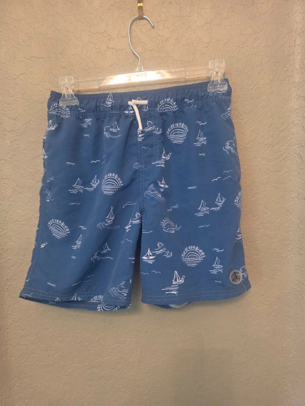 Brooks Brothers Boys Blue Graphic Swim Shorts Trunks size 14